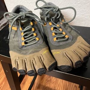Vibram FiveFingers in Green and Tan with Orange Highlights INSULATED